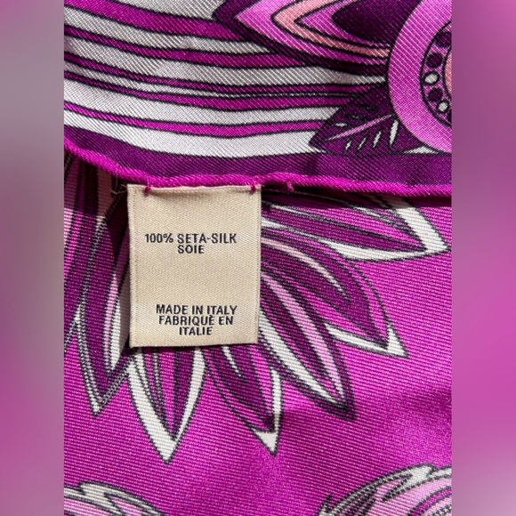 NWOT EMILIO PUCCI 💯silk scarf-70’s inspired print-Made in Italy-Beautiful! - Picture 5 of 8
